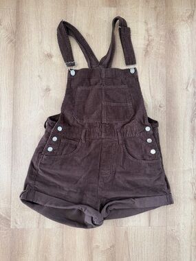 We The Free Brown Textured Overalls